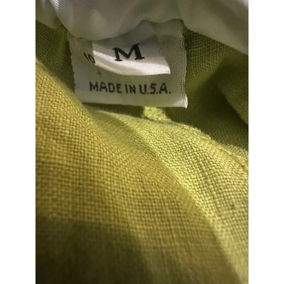 Bryn Walker 100% Linen Wide Leg Pull-On Pant Stretch Lagenlook Green Size Medium - Picture 6 of 12